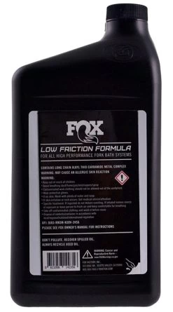 Fox Racing AM Oil Bath 32Oz / 20WT GOLD -Fahrradladen 025 03 072 Oil AM FOX 20 WT T22238 32oz 2
