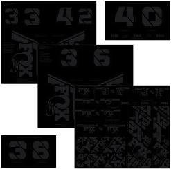 Fox Racing Custom Fork Und Shox Kit Aufkleberset -Fahrradladen 803 01 732 FOX Decal 2021 AM Custom Fork and Shock Kit Stealth Black 2