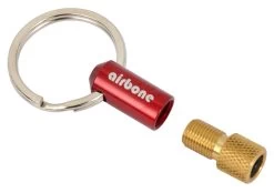 Schlüsselring Mit Ventiladapter -Fahrradladen Airbone Schlusselring mit Ventiladapter rot ZT 103R b