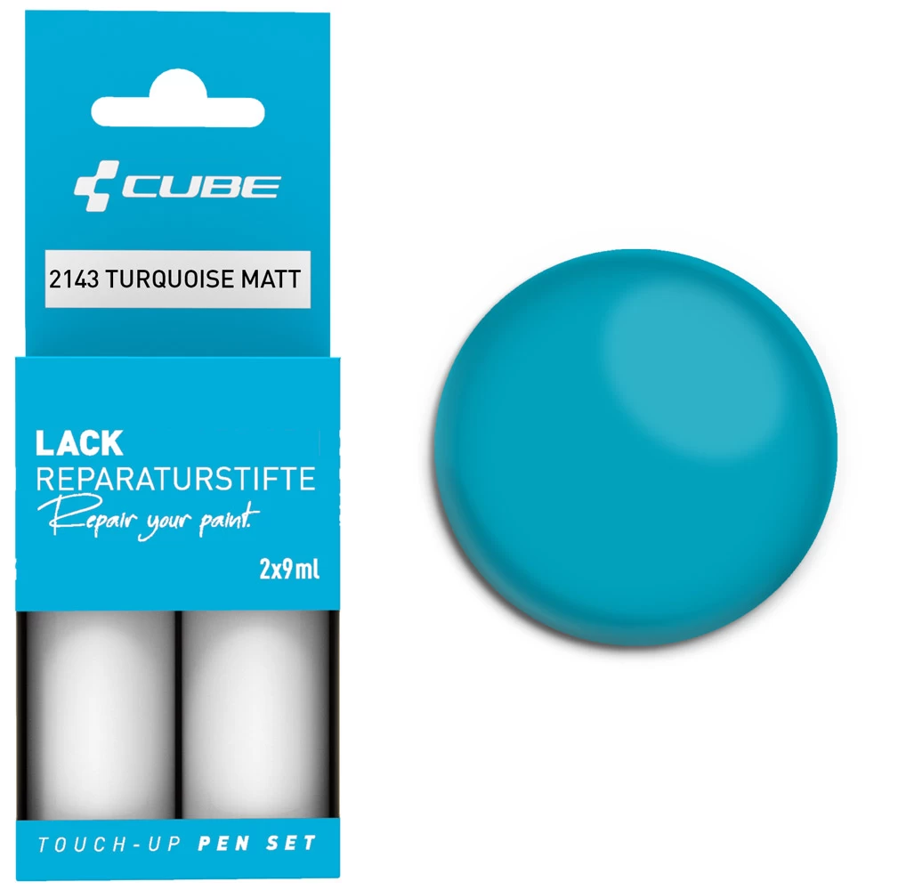 Cube Lackreparaturstift Set TURQUOISE Matt 3 Cube Lackreparaturstift Set TURQUOISE Matt