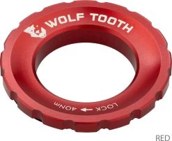 Centerlock Lockring 10 Centerlock Lockring -Fahrradladen Wolf Tooth Centerlock Rotor Lockring Red 2